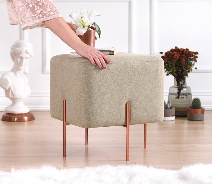 Atelier Del Sofa Puf Bohemio Copper 60 - Coffee Atelier Del Sofa Puf Bohemio Copper 60 - Coffee